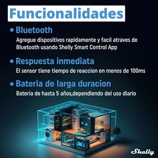 Shelly BLU Motion Sensor de movimiento Y Luz