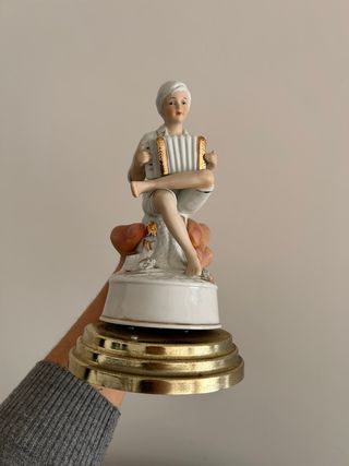 Carillon Vintage Porcellana Musicista