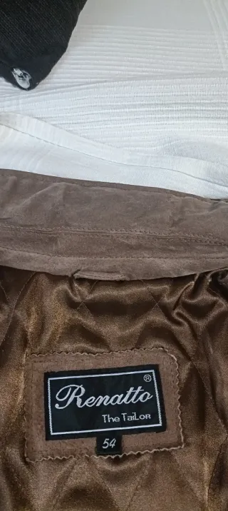 Chaqueta de piel de ante color Camel