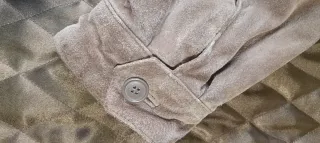 Chaqueta de piel de ante color Camel