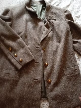 Traje chaqueta mujer marrón y verde