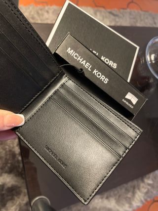 Billetera Michael Kors Negra/Gris
