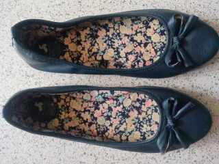 Zapatos planos niña/mujer azul floral