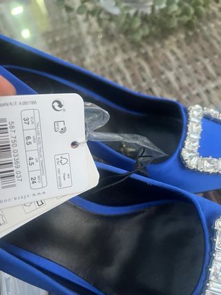 Zapatos de fiesta Sfera azules con pedrería