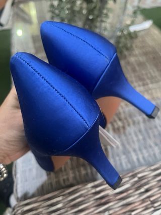Zapatos de fiesta Sfera azules con pedrería