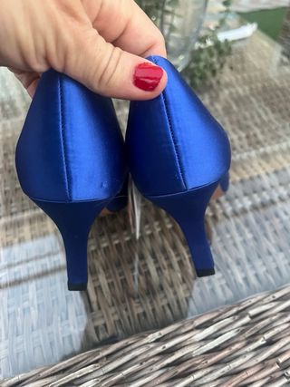 Zapatos de fiesta Sfera azules con pedrería