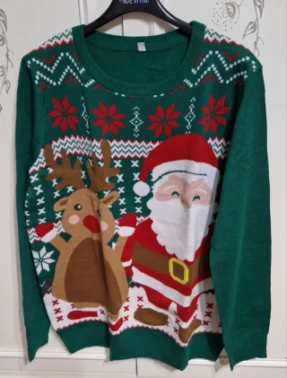 Maglione Donna Natale Renna Babbo Natale