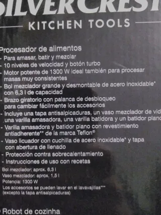 Robot de Cocina Silvercrest 1300W