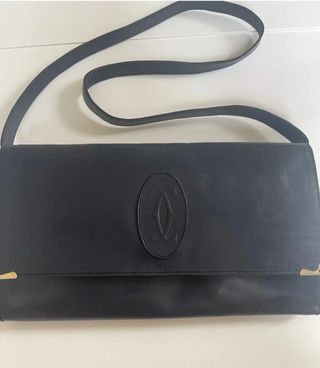 Bolso Cartera Cartier Azul Piel