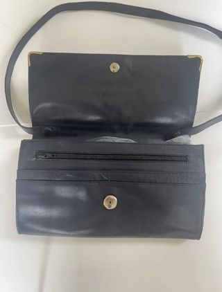 Bolso Cartera Cartier Azul Piel