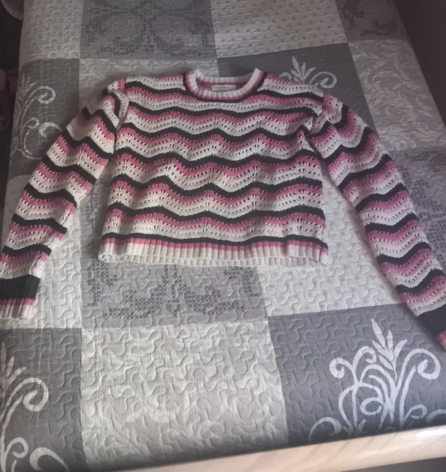 Jersey Green Coast Talla S Zigzag Rosa Blanco