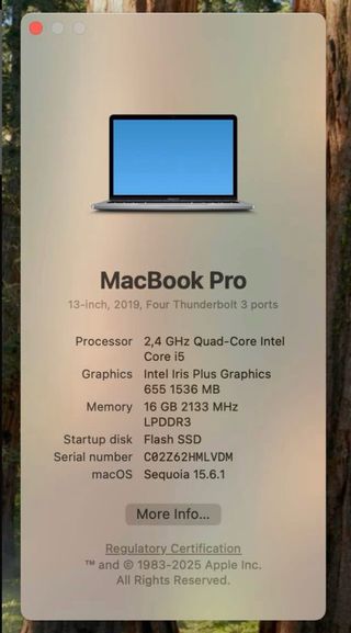 MacBook Pro 13 2019 16GB RAM SSD