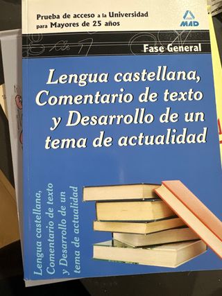 Lengua castellana, comentario de texto y desarr...