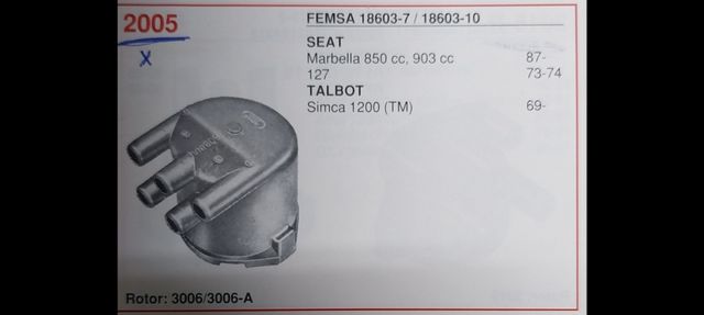 Tapa Distribuidor ANGLI 2005 Coches Clásicos