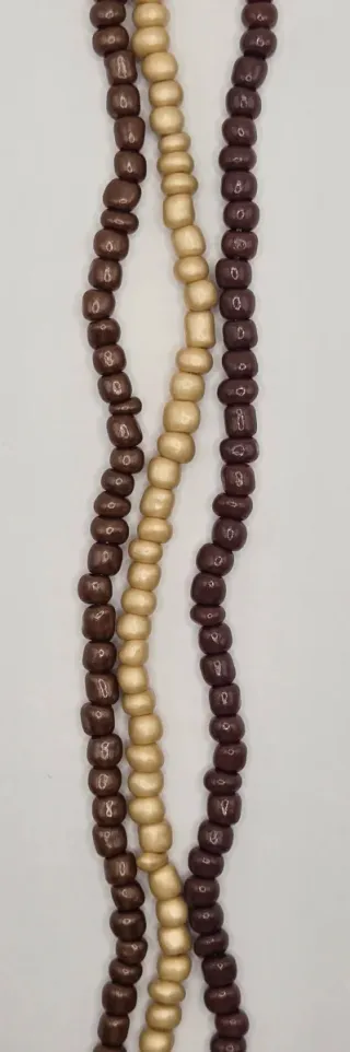 Braccialetto perline color cioccolato 