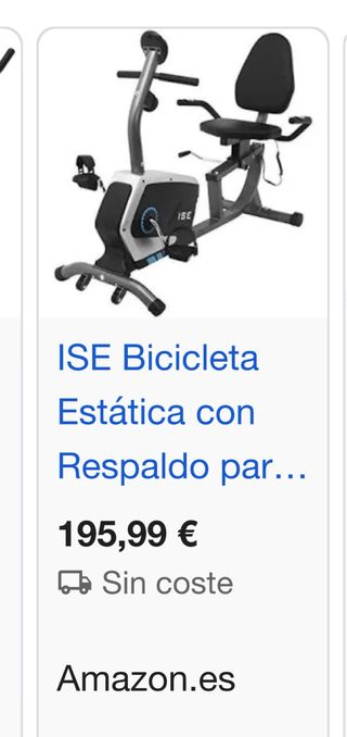 Bicicleta Estática ISE con Respaldo