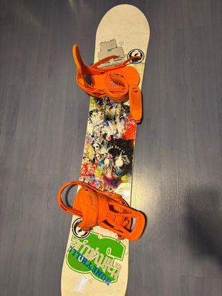 Tabla Snowboard Burton con Fijaciones Naranja