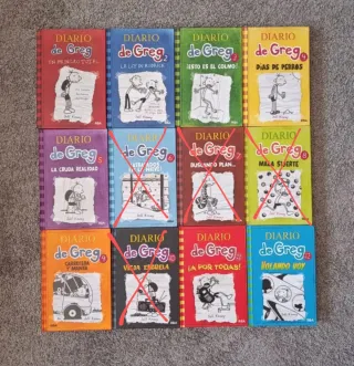 Libros del Diario de Greg, del 1 al 5 y 9, 11, 12