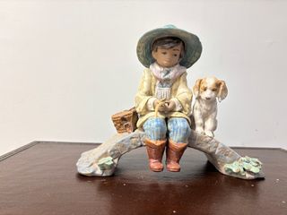Figura Lladró Pescador con Perro
