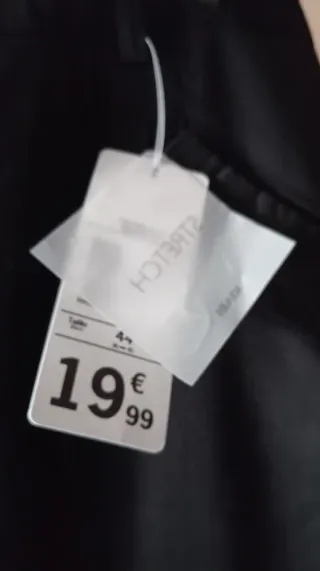 Pantalón recto mujer,T44,negro,con etiqueta
