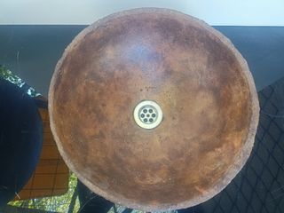 Lavabo rústico cemento 37x16cm