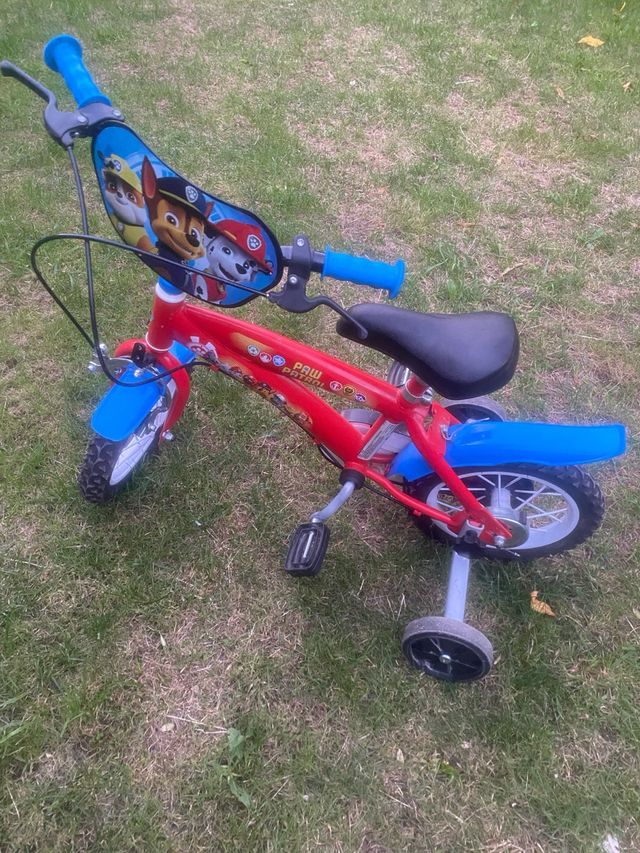 Bicicleta Patrulla Canina Roja y Azul