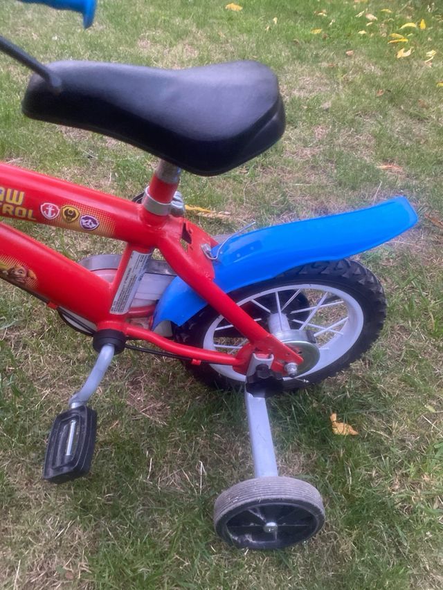 Bicicleta Patrulla Canina Roja y Azul