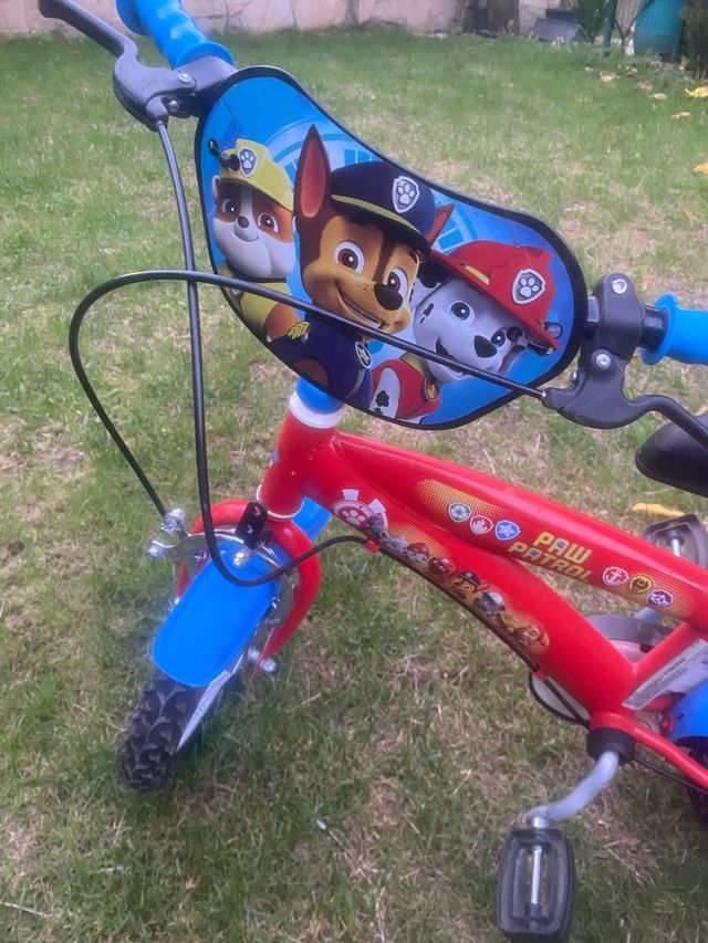Bicicleta Patrulla Canina Roja y Azul