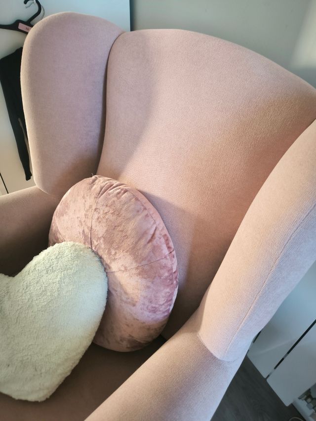 URGE Mecedora rosa de tela lavable