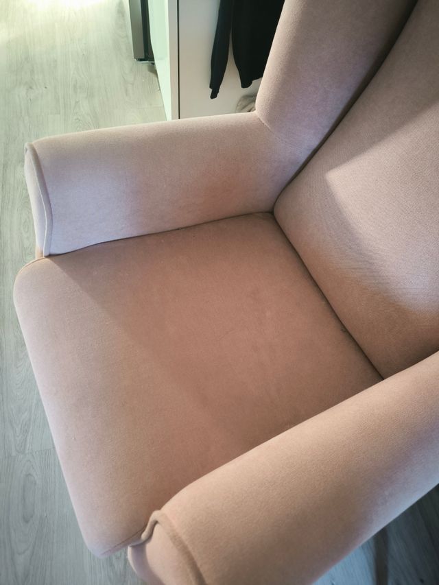 URGE Mecedora rosa de tela lavable