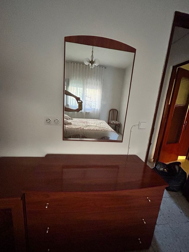 Tocador madera con espejo