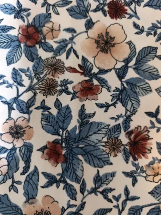 Vestido corto Mango floral manga 3/4 recto