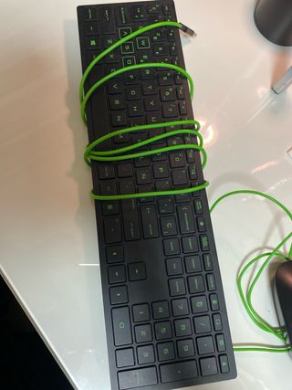 Conjunto Teclado y Ratón HP Negro/Verde