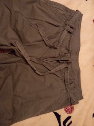 Pantalón cargo gris mujer