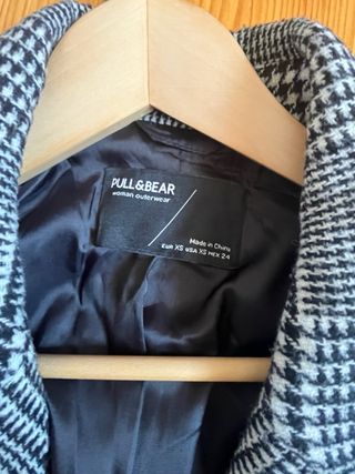 Abrigo cuadros Pull&Bear Talla XS