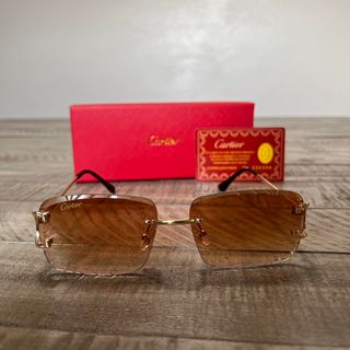 Gafas Cartier Marrones y Doradas