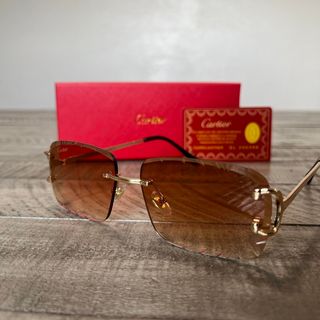 Gafas Cartier Marrones y Doradas