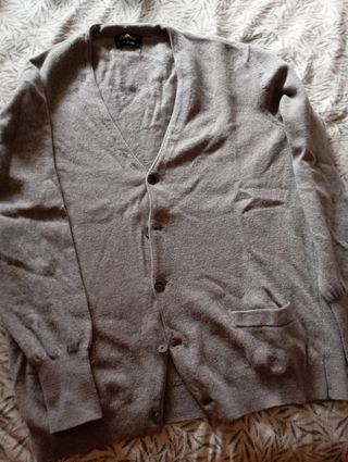 Chaqueta de punto gris mujer