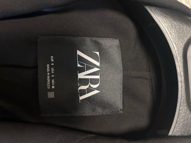 Trench Zara Negro Talla S