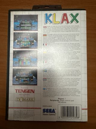 Klax Sega Master System Tengen