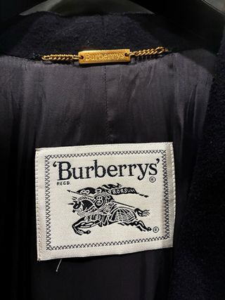 Abrigo Burberry Mujer T48 Azul Marino