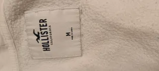 Chaqueta Hollister Blanca Cremallera