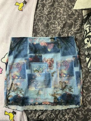 Falda Bershka Talla S Estampado Artístico