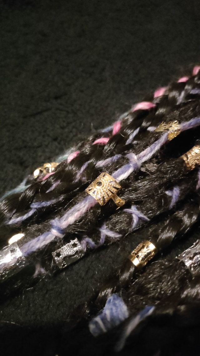 Coleta artesanal con abalorios 57cm