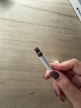 Apple Pencil di prima generazione con adattatore incluso.