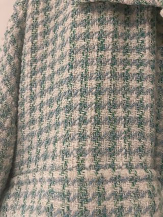Chaqueta Zara cuadros verde y blanco