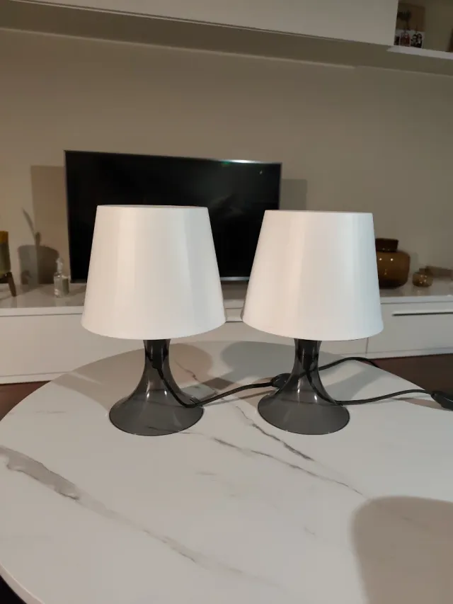 Juego 2 Lámparas Mesita Noche