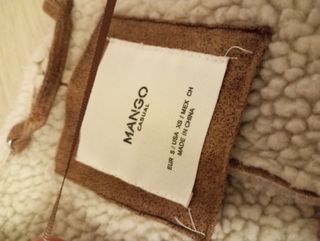 Abrigo Mango Borreguito Talla S Mujer