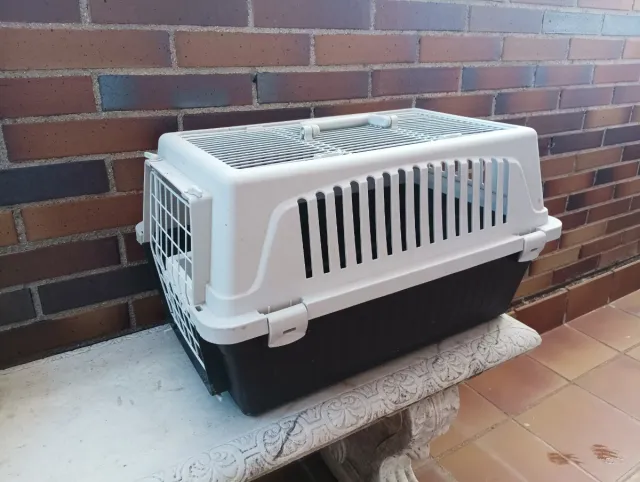 Transportín Perros y Gatos Negro/Blanco