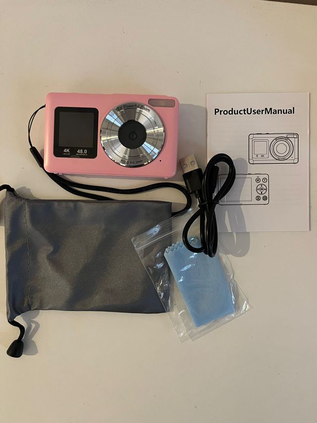 Cámara Digital UCMDA 4K 48MP Zoom 18x Rosa